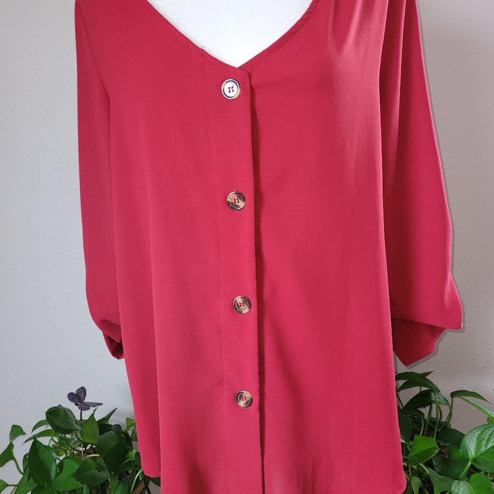 Women's new without tags red blouse.